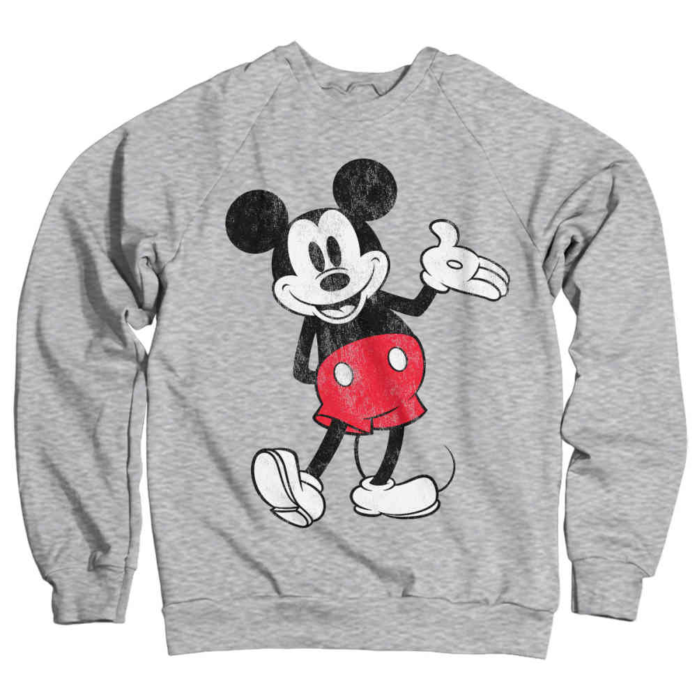 Disney Disney Mickey Mouse Sweatertrui Distressed Grijs Disney Disney Mickey Mouse Hoodietrui Distressed Grijs